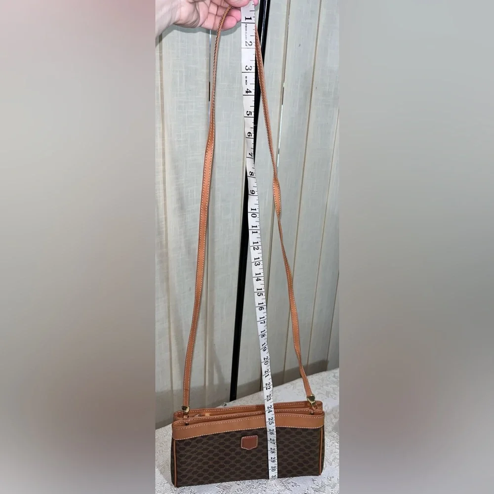Vintage Celine Macadam Leather Crossbody Purse & Wallet Set - Picture 6 of 17